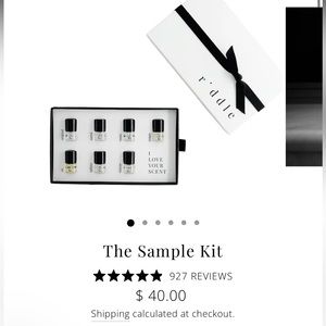 Riddle sample kit with three oil samples